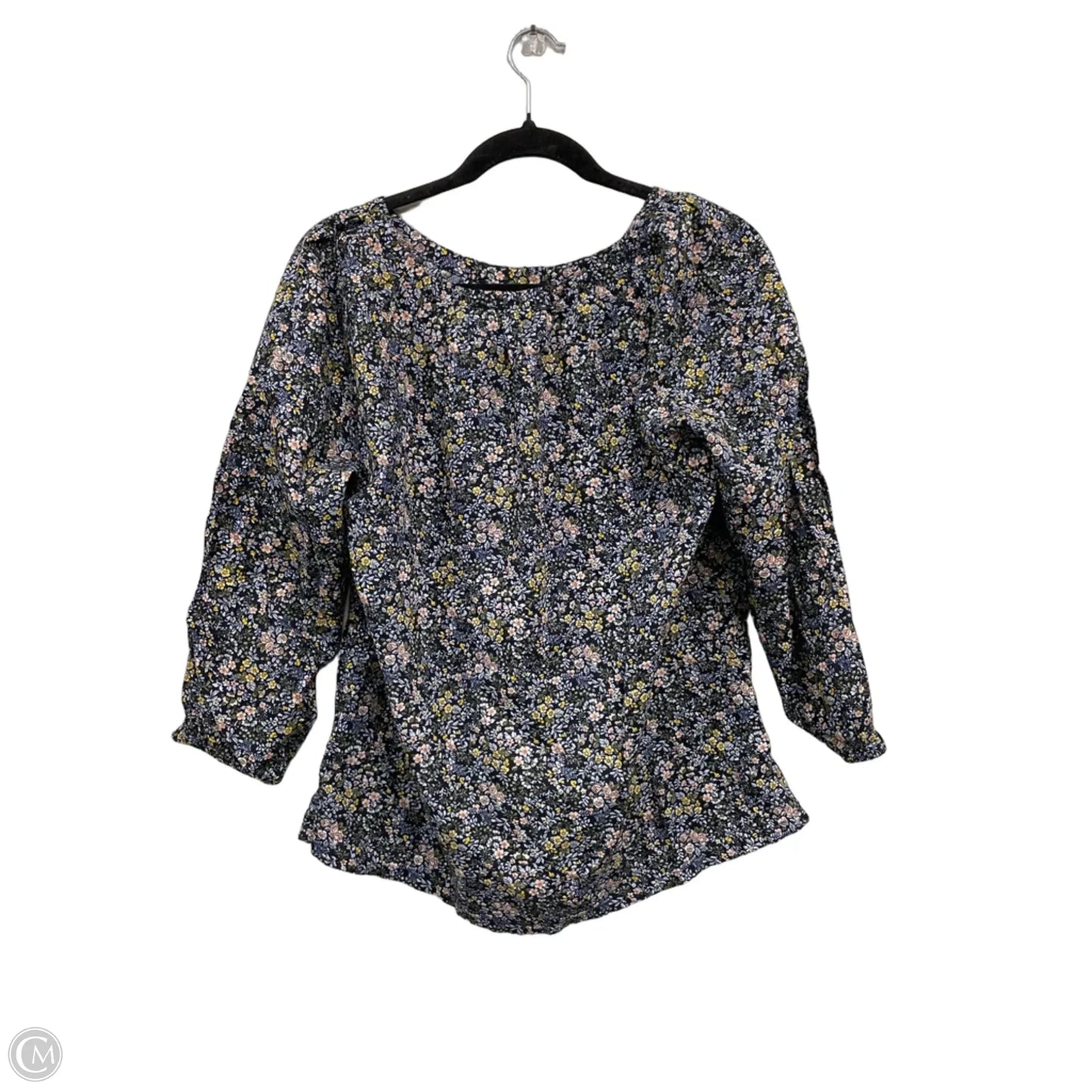 Top Long Sleeve By Loft In Blue & Pink, Size: M