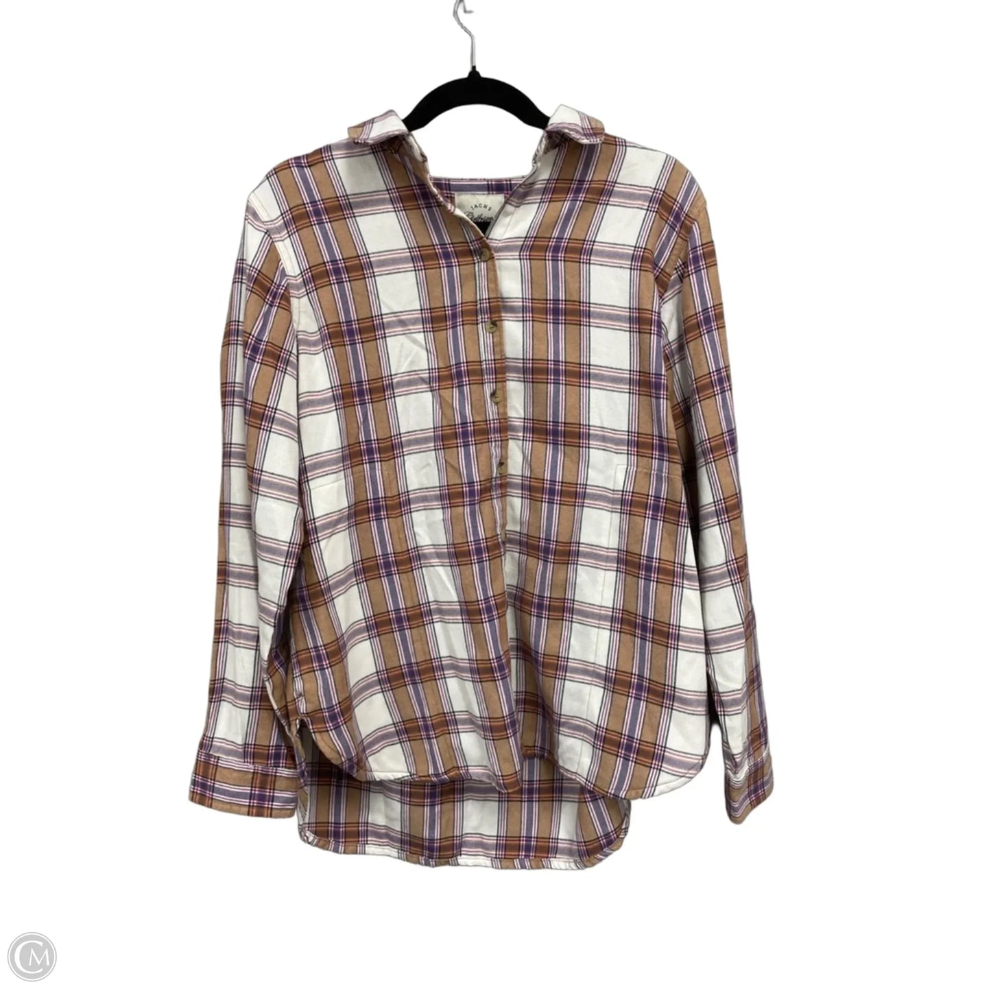 Top Long Sleeve By Jachs Girlfirend In Purple & Tan, Size: M