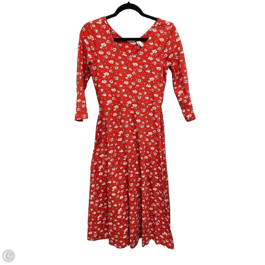 Dress Casual Midi By Pact In Maroon, Size: M