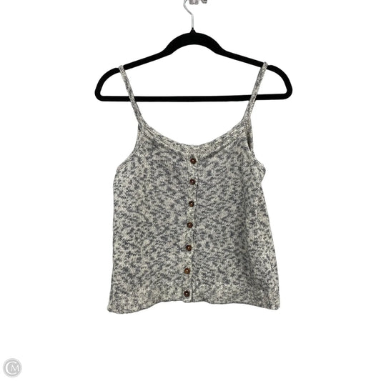 Top Sleeveless By Madewell In Cream & Grey, Size: S