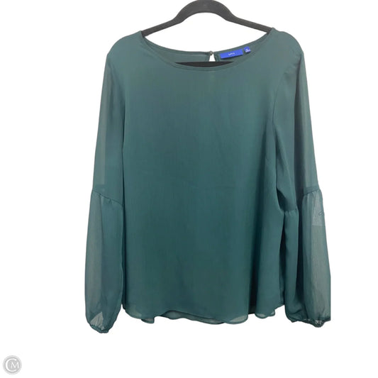 Blouse Long Sleeve By Apt 9 In Green, Size: Xl