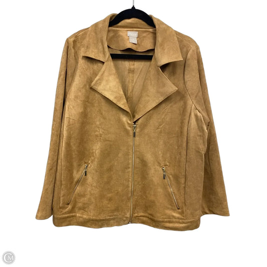 Jacket Other By Chicos In Tan, Size: Xl