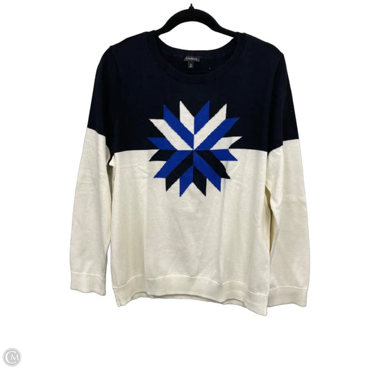 Sweater By Talbots In Black & Cream, Size: Xl