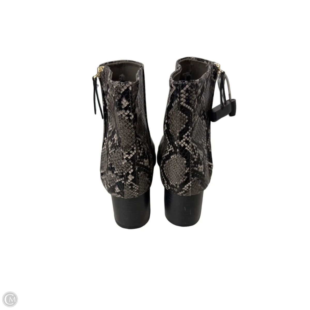 Boots Ankle Heels By Old Navy In Black & Grey, Size: 9