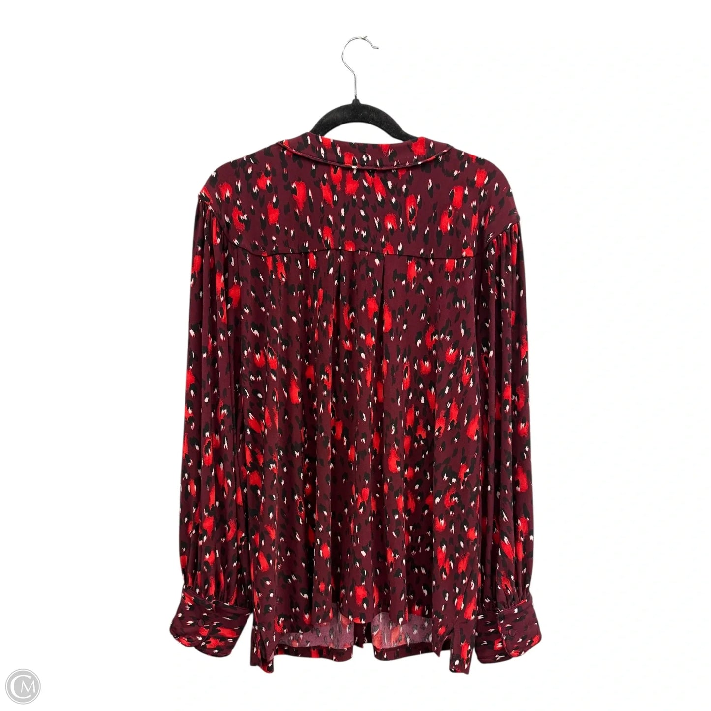 Blouse Designer By Karl Lagerfeld In Geometric Pattern, Size: 2x