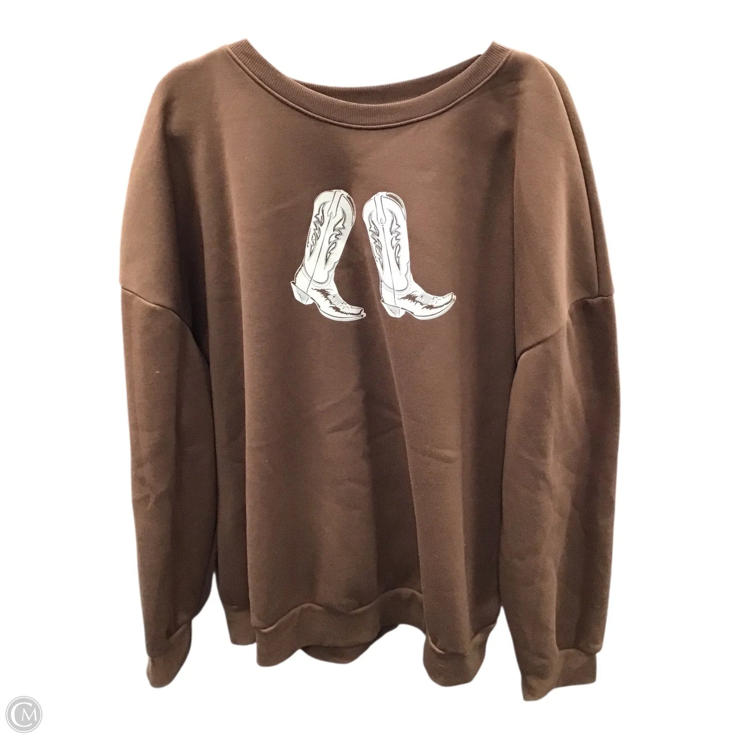 Sweatshirt Crewneck By Shein In Brown, Size: 4x