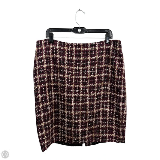 Skirt Designer By Karl Lagerfeld In Plaid Pattern, Size: 16