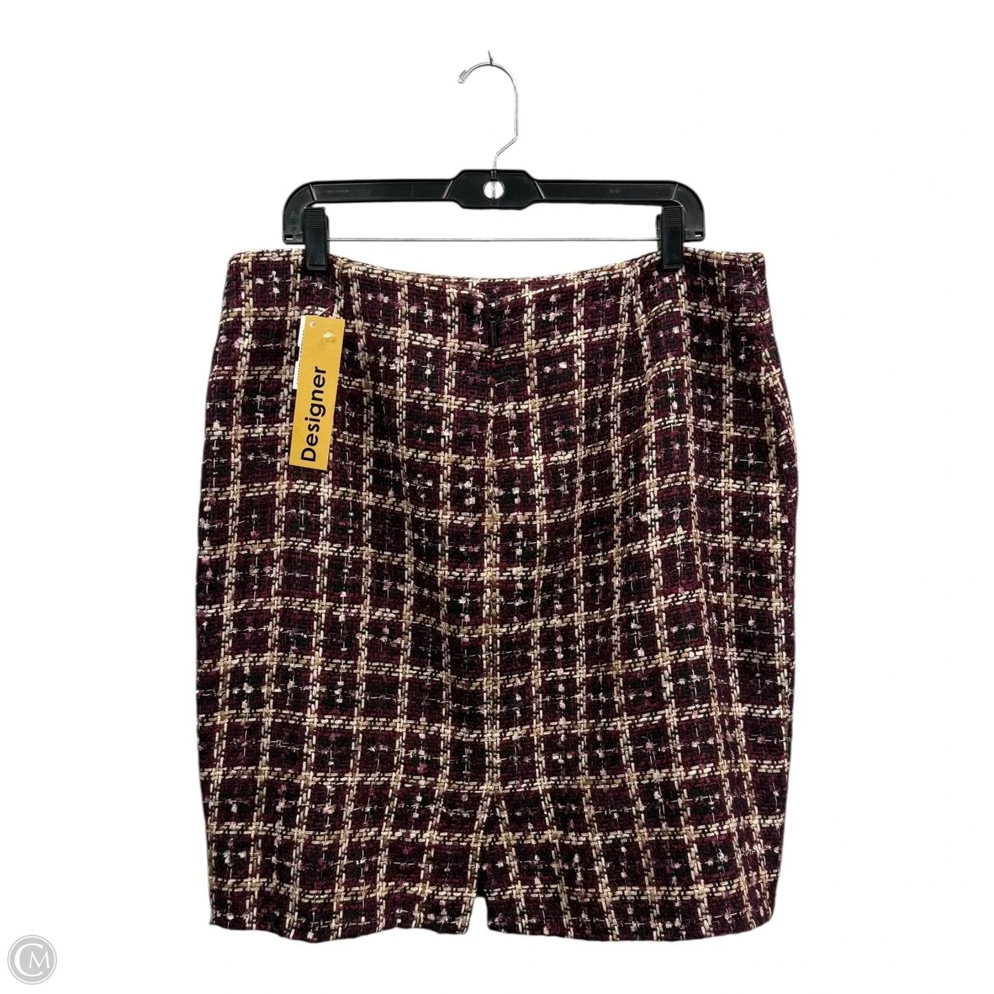 Skirt Designer By Karl Lagerfeld In Plaid Pattern, Size: 16