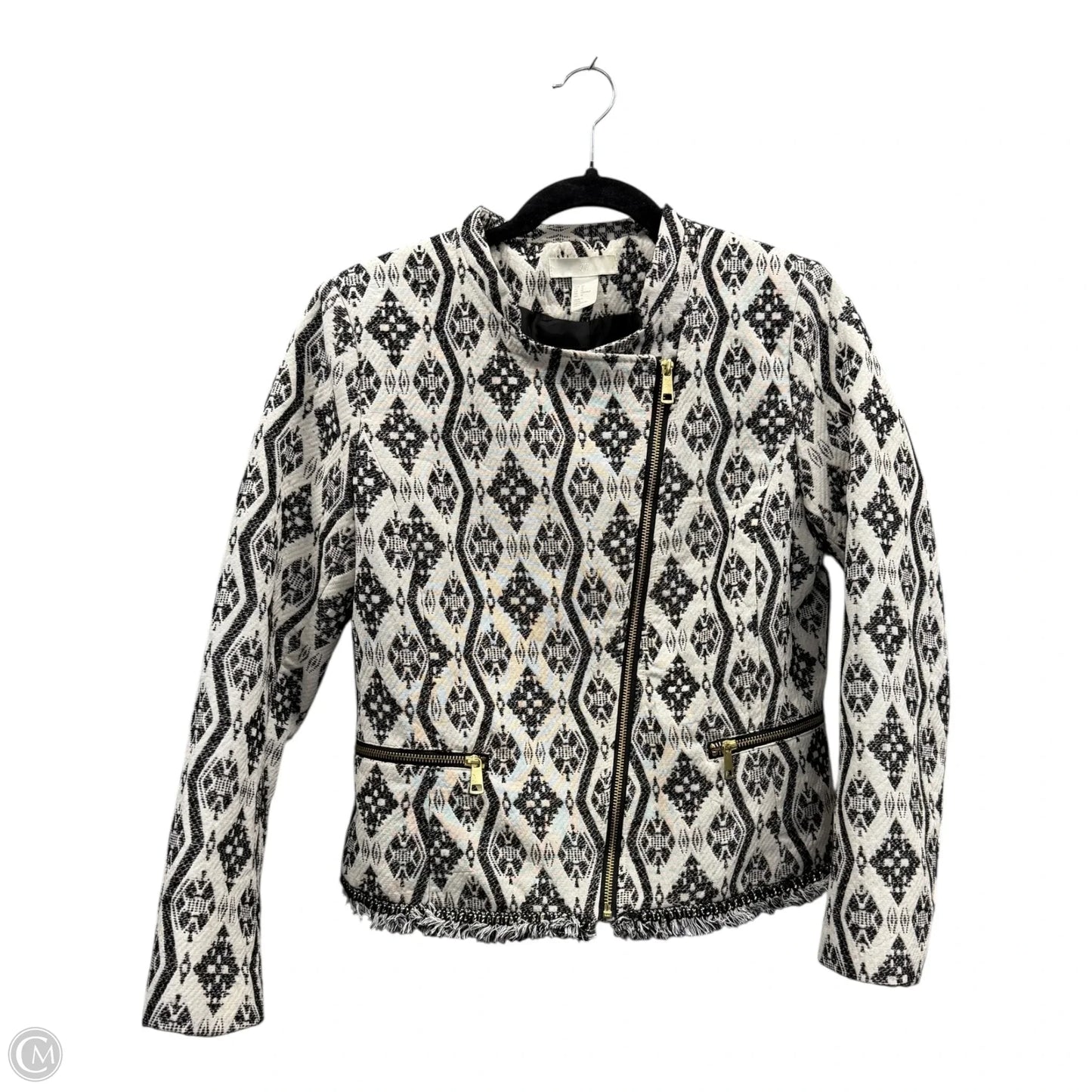 Jacket Other By H&m In Black & White, Size: 12