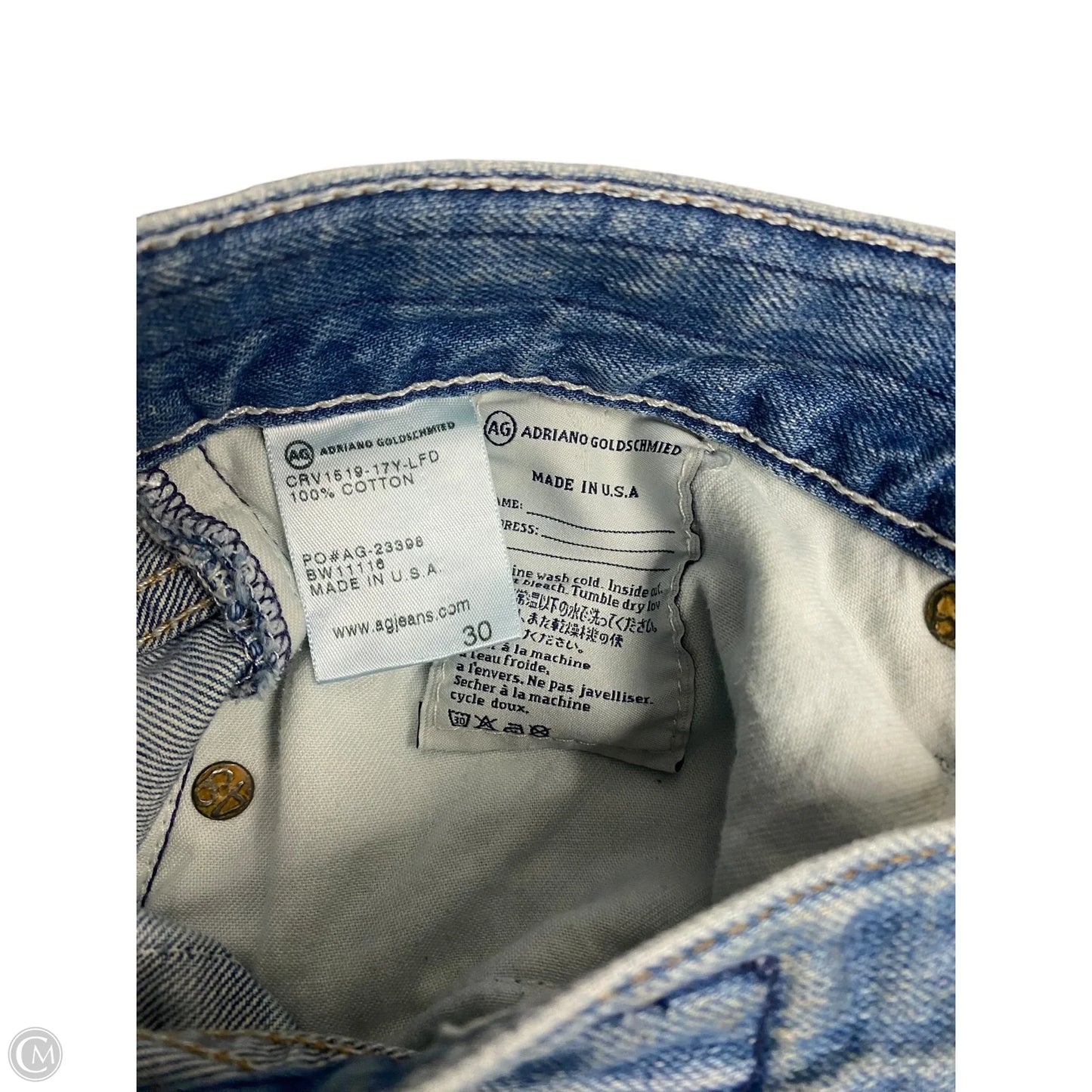 Jeans Skinny By Adriano Goldschmied In Blue, Size: 10