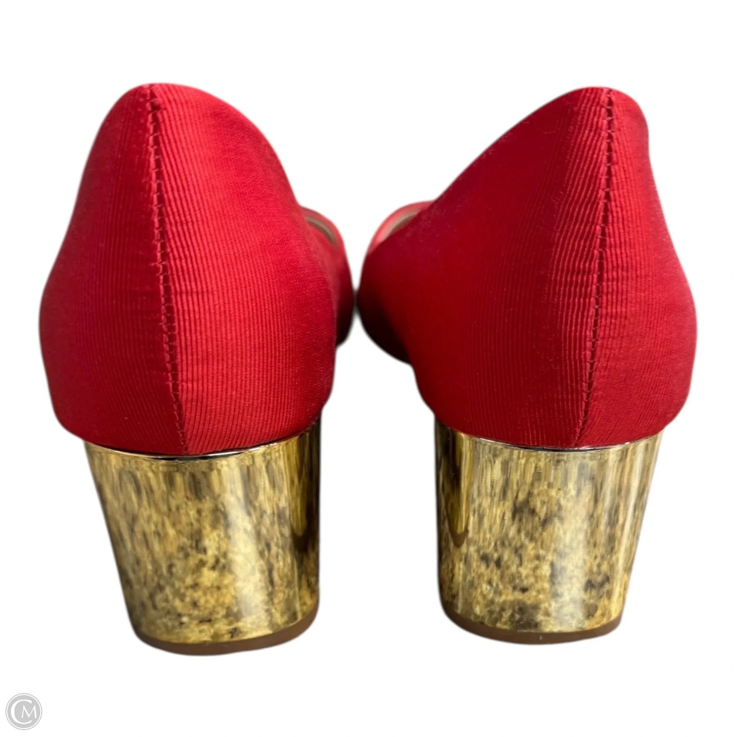 Shoes Heels Block By Crown And Ivy In Gold & Red, Size: 10