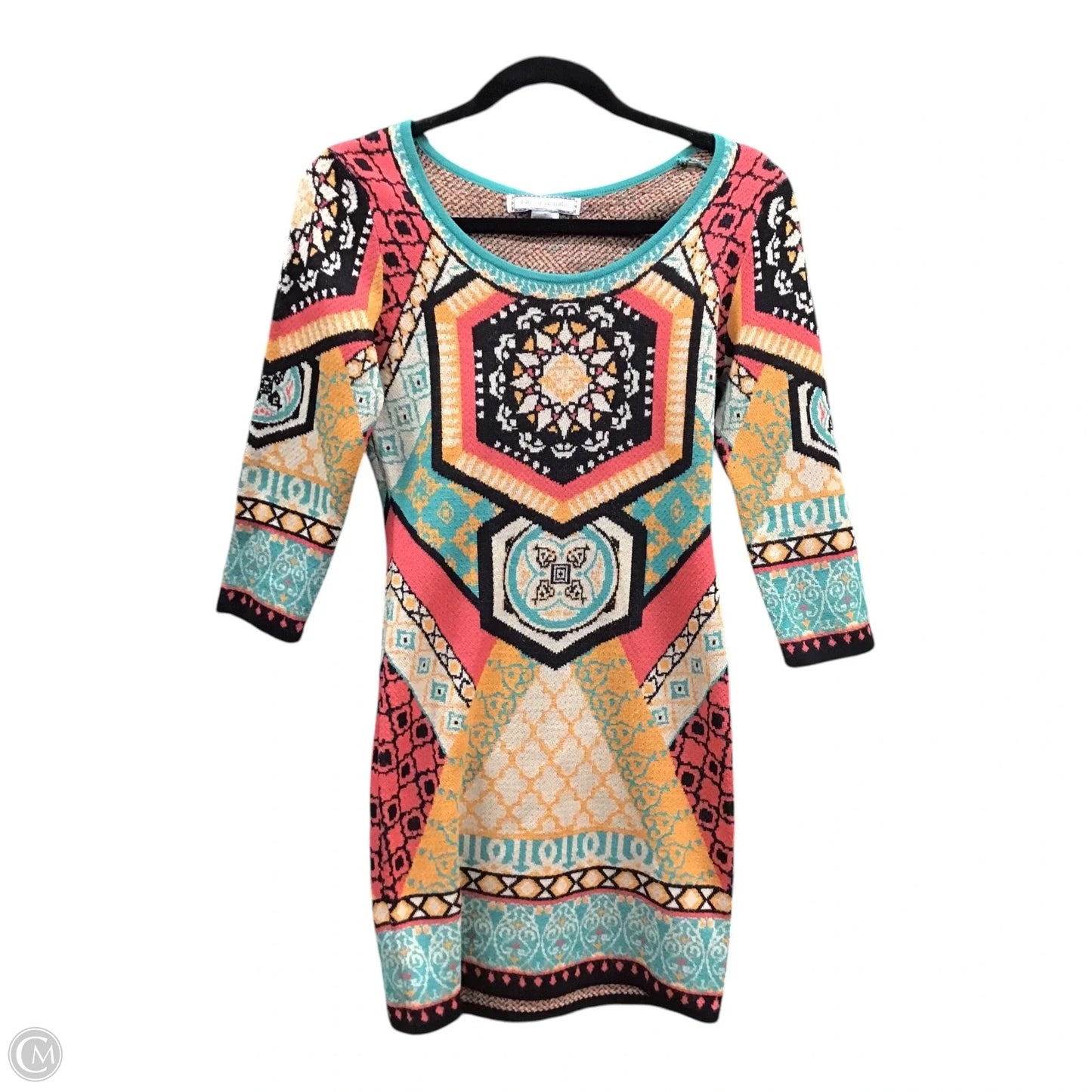 Dress Sweater By Flying Tomato In Geometric Pattern, Size: S