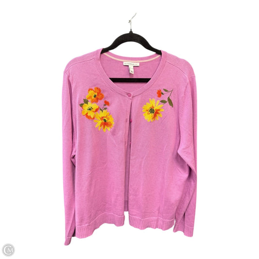 Cardigan By Isaac Mizrahi Live Qvc In Pink, Size: Xl