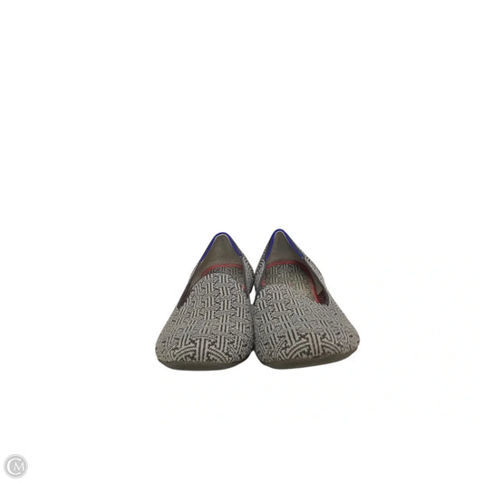 Shoes Flats By Rothys In Grey & White, Size: 8