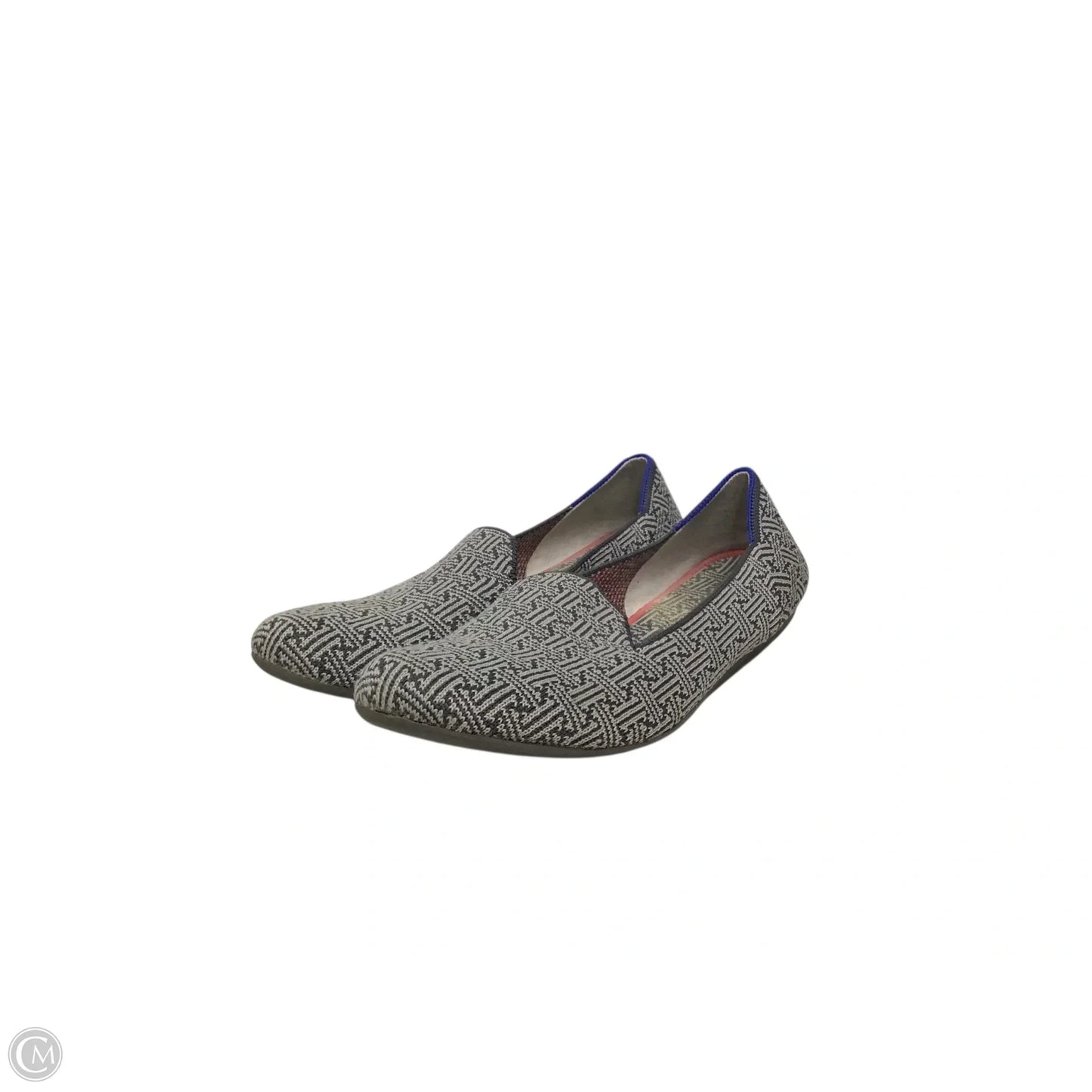 Shoes Flats By Rothys In Grey & White, Size: 8