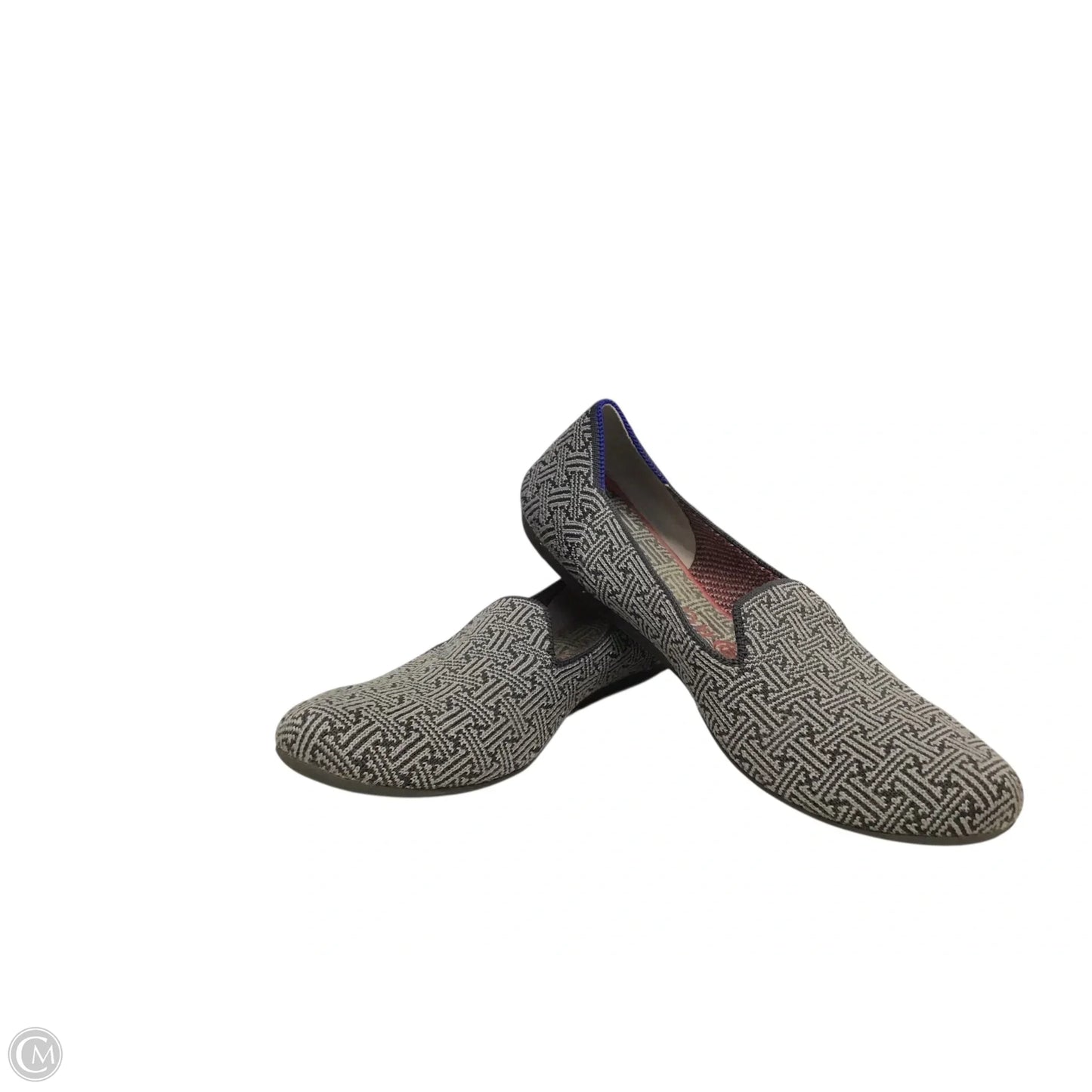 Shoes Flats By Rothys In Grey & White, Size: 8