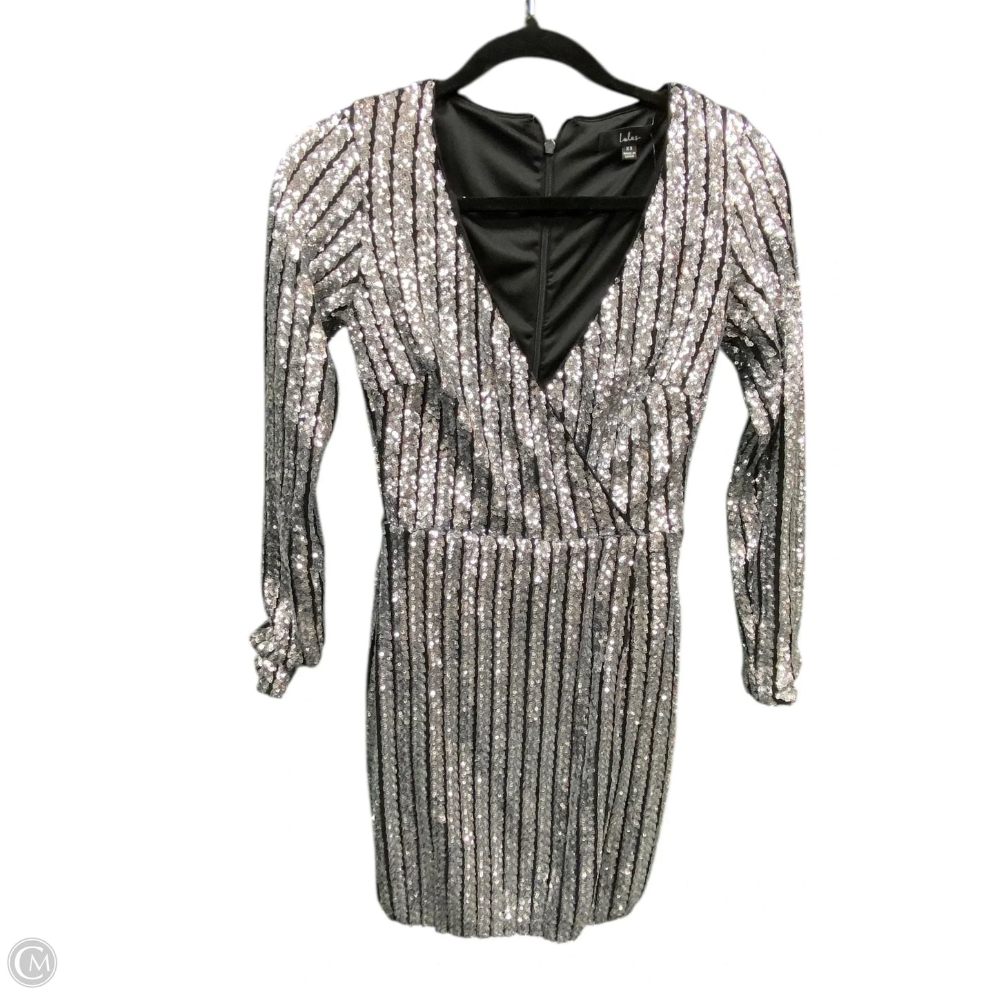 Dress Party Short By Lulus In Black & Silver, Size: Xs