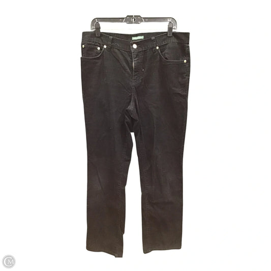 Pants Corduroy By Lauren By Ralph Lauren In Black, Size: 14