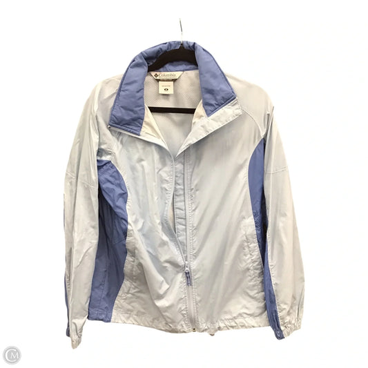 Jacket Windbreaker By Columbia In Blue, Size: M