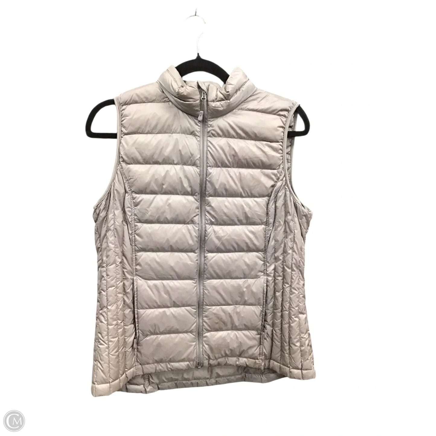 Vest Puffer & Quilted By Clothes Mentor In Taupe, Size: L