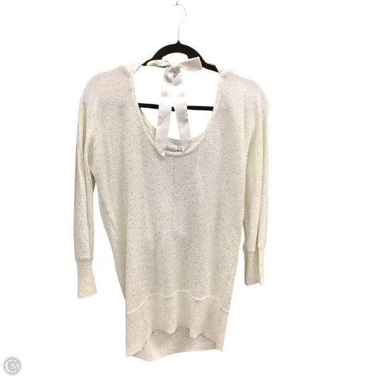 Sweater By White House Black Market In Cream & Silver, Size: M