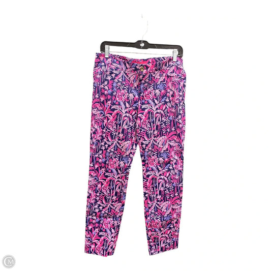 Pants Designer By Lilly Pulitzer In Blue & Pink, Size: 6