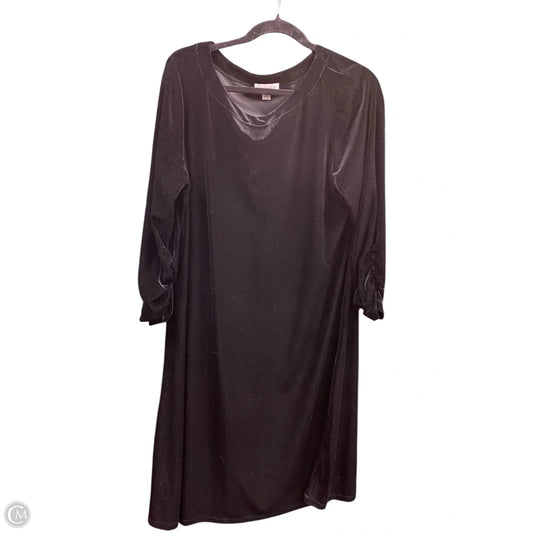 Dress Party Midi By Susan Graver In Black, Size: L