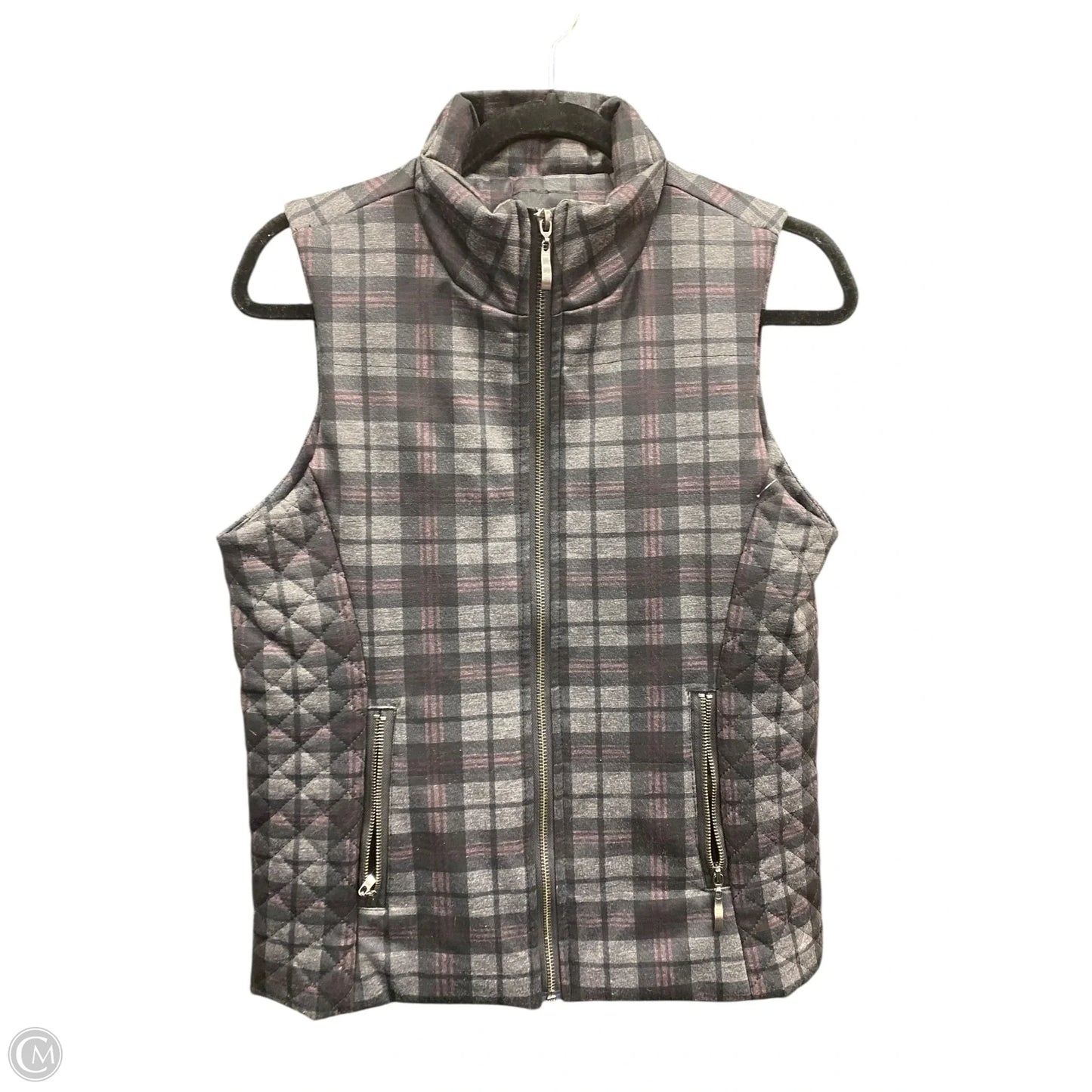 Vest Puffer & Quilted By Clothes Mentor In Plaid Pattern, Size: S