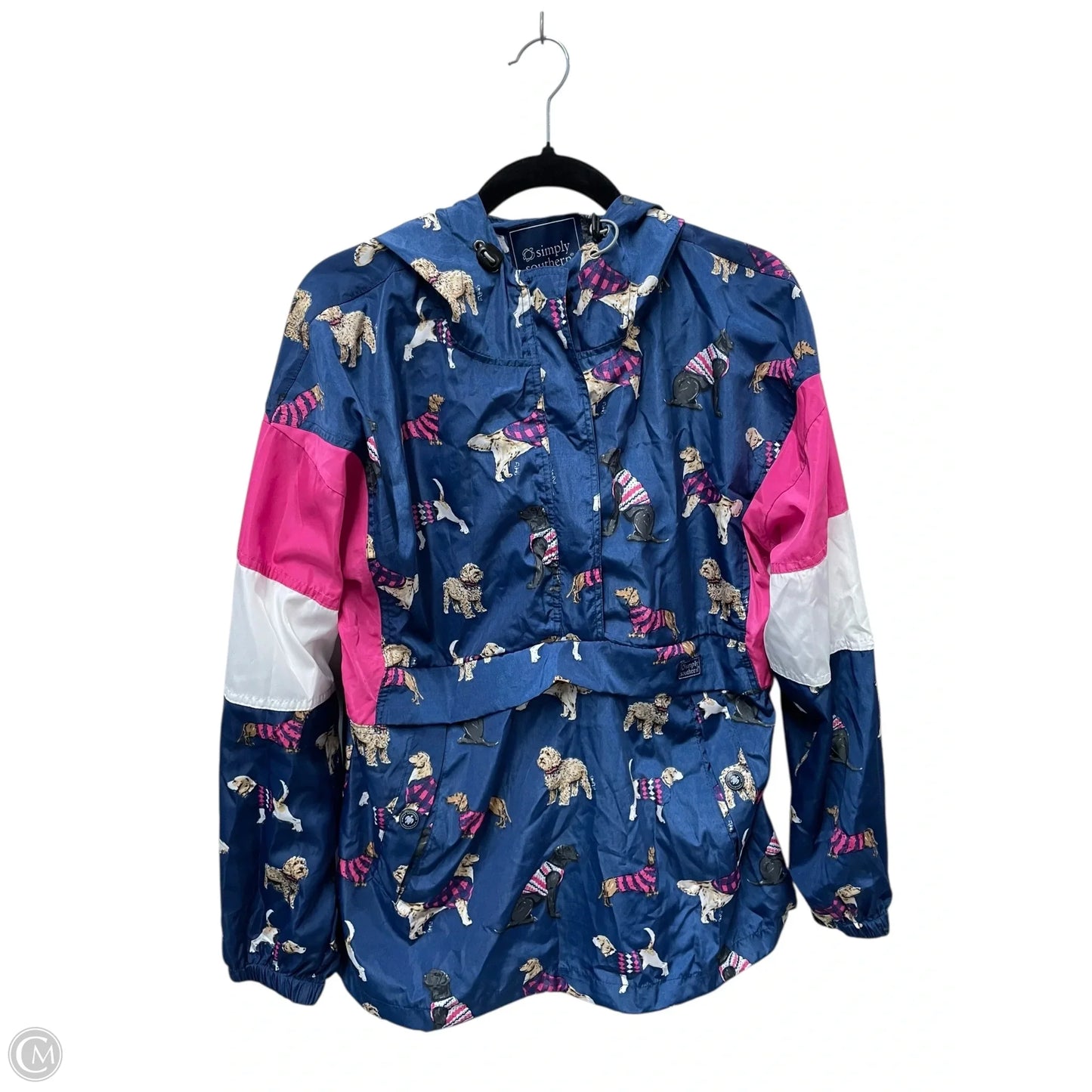 Jacket Windbreaker By Simply Southern In Animal Print, Size: L