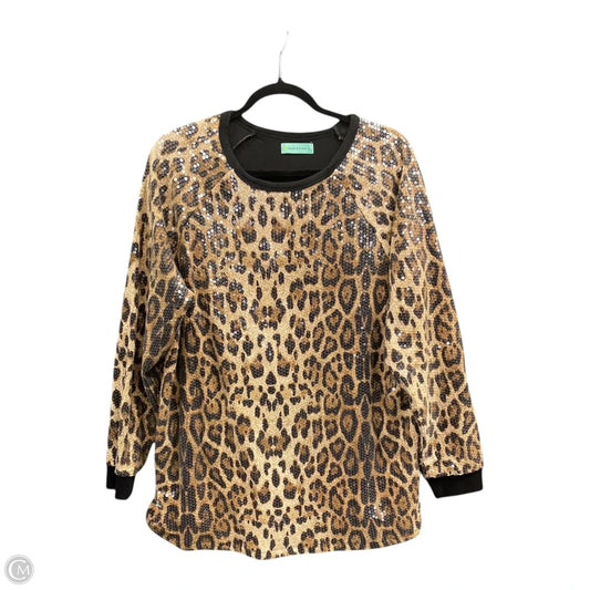 Blouse Long Sleeve By Clothes Mentor In Animal Print, Size: L