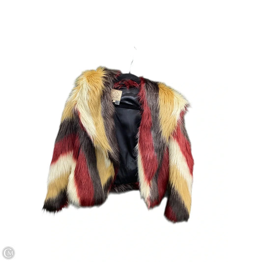 Jacket Faux Fur & Sherpa By Chaser In Multi-colored, Size: Xs