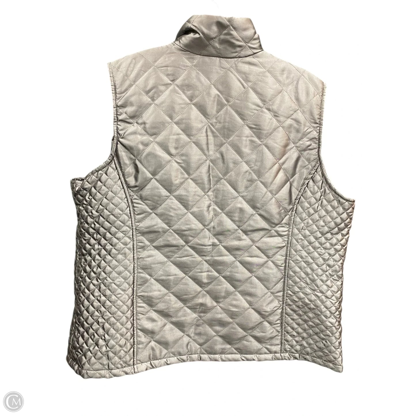 Vest Puffer & Quilted By Jane Ashley In Grey, Size: 3x