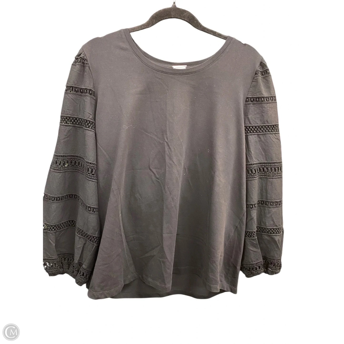 Top Long Sleeve By Chicos In Black, Size: Xl