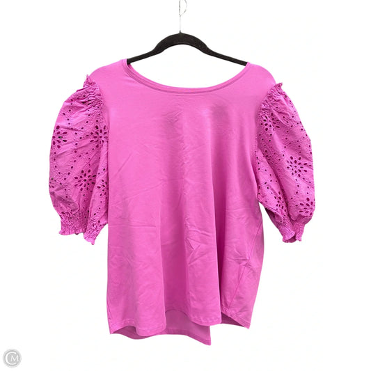 Top Short Sleeve By Chicos In Pink, Size: Xl