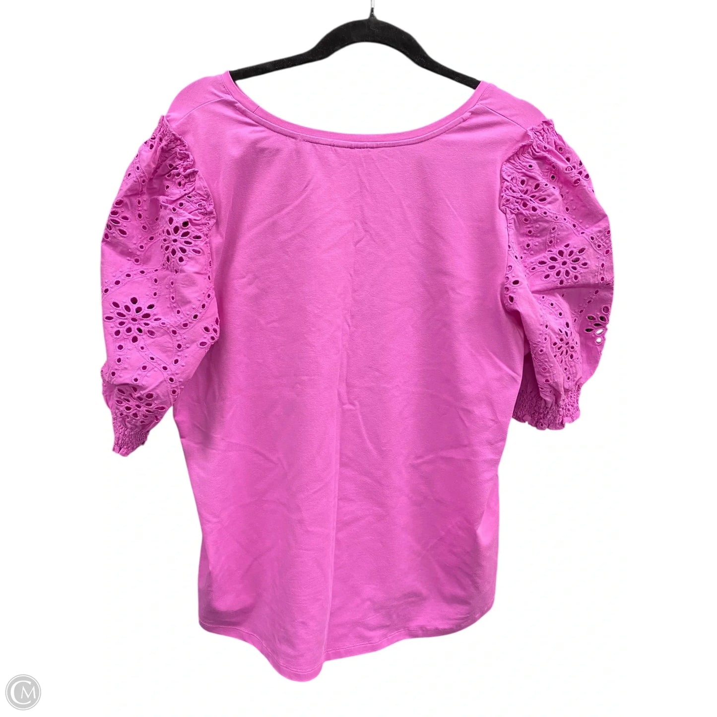 Top Short Sleeve By Chicos In Pink, Size: Xl