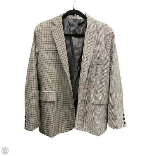 Blazer By Miou Muse In Plaid Pattern, Size: M