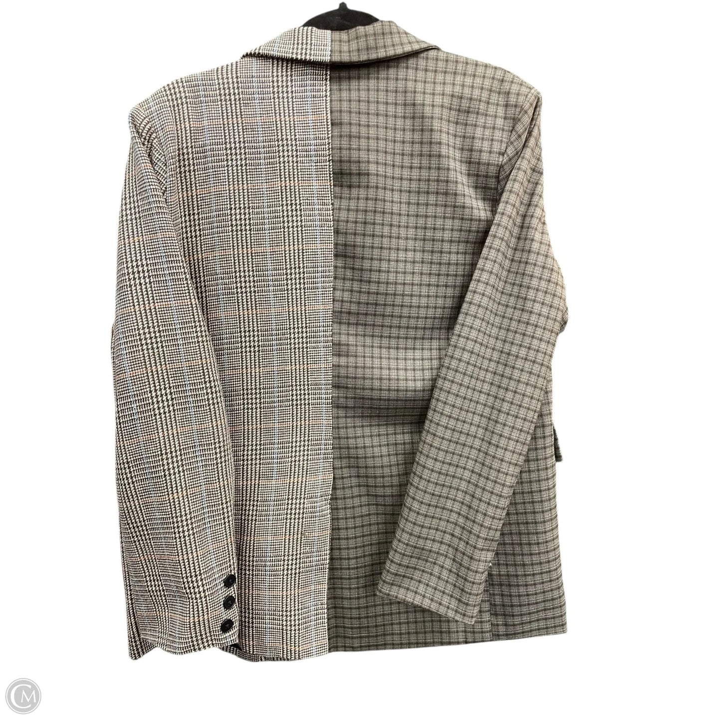 Blazer By Miou Muse In Plaid Pattern, Size: M