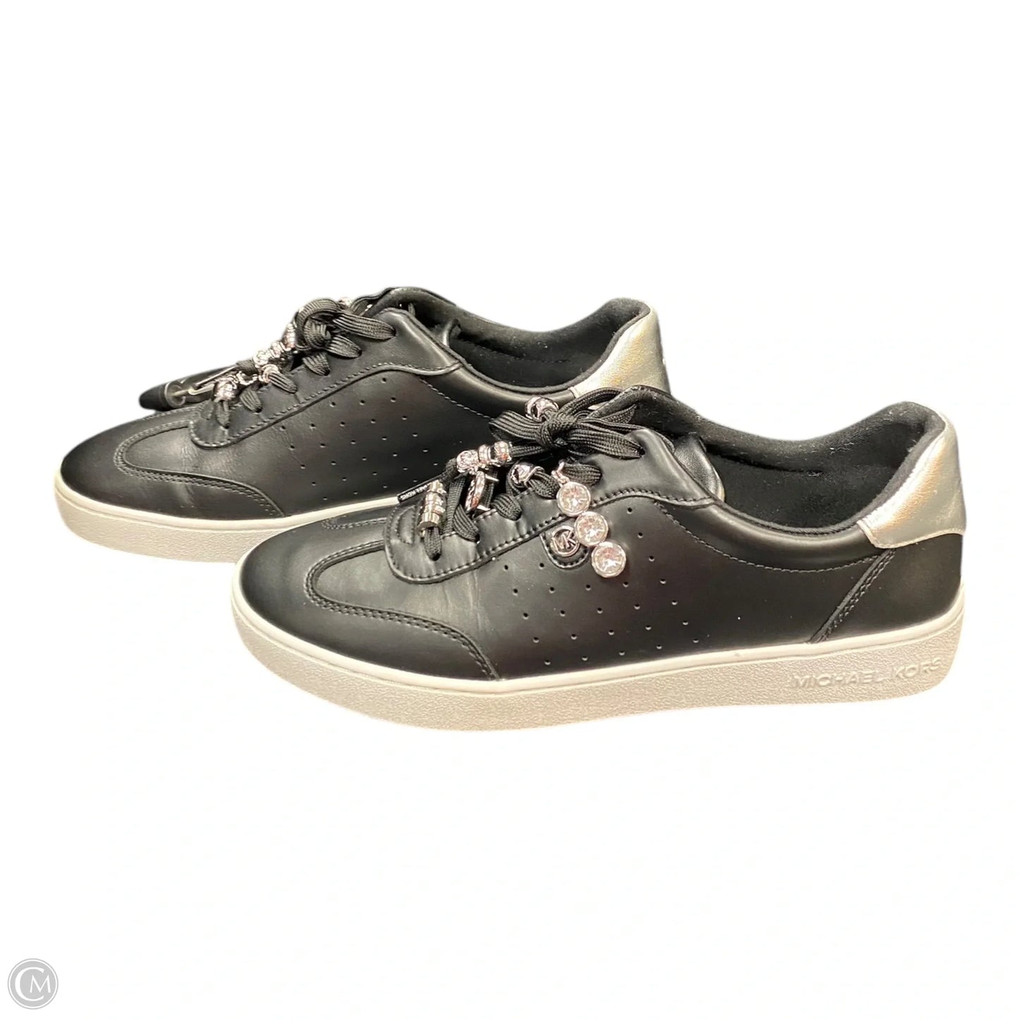 Shoes Sneakers By Michael By Michael Kors In Black & Silver, Size: 8.5