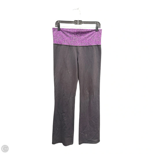 Athletic Pants By Lululemon In Black & Purple, Size: 12