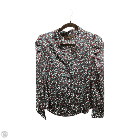 Blouse Long Sleeve By White House Black Market In Multi-colored, Size: 4