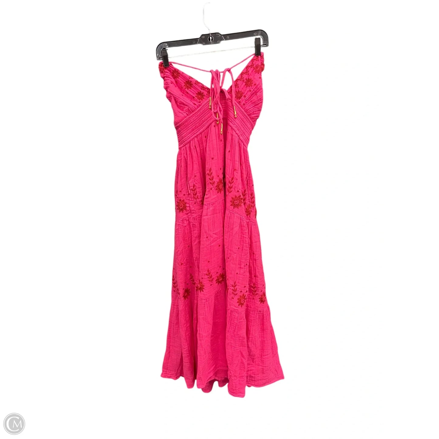 Dress Casual Midi By Free People In Pink & Red, Size: Xs