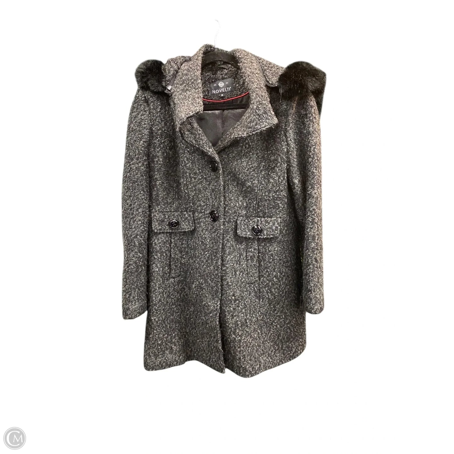 Coat Other By Novelti In Black & Grey, Size: 12