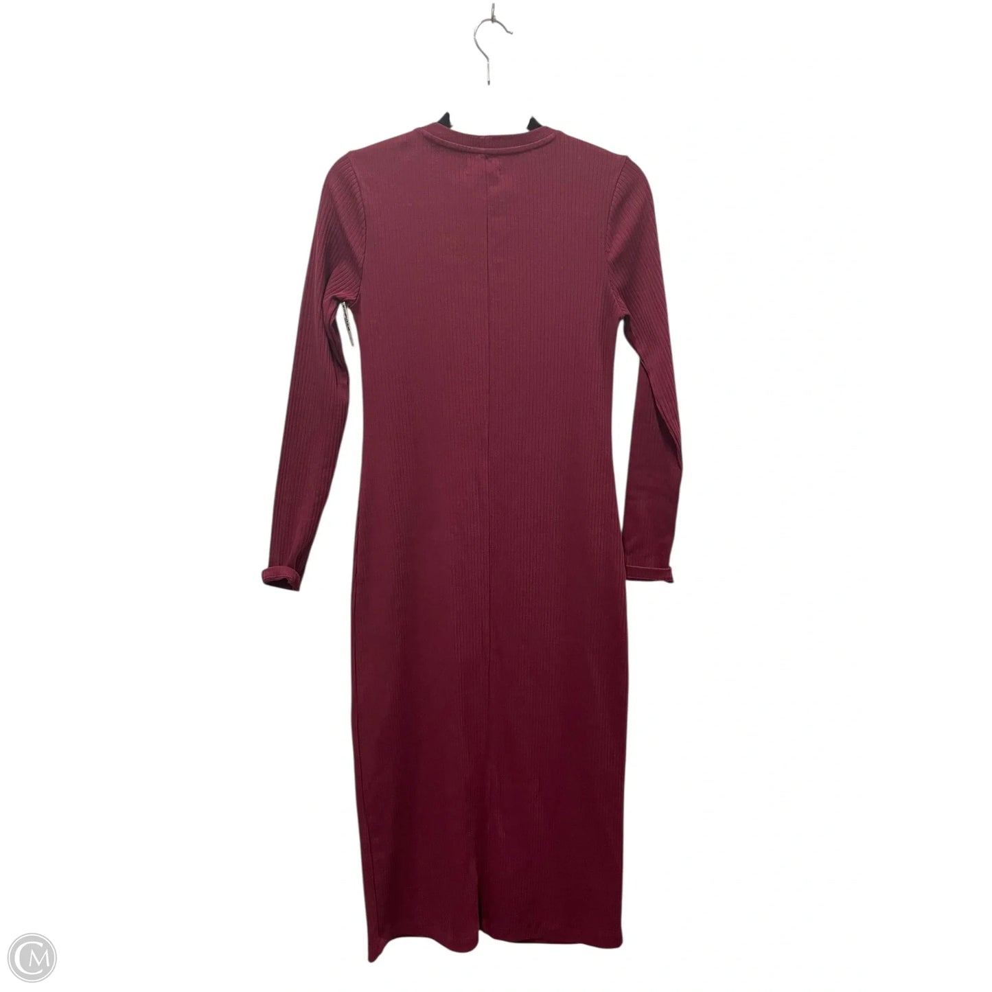 Dress Casual Midi By Grey State In Maroon, Size: Xs