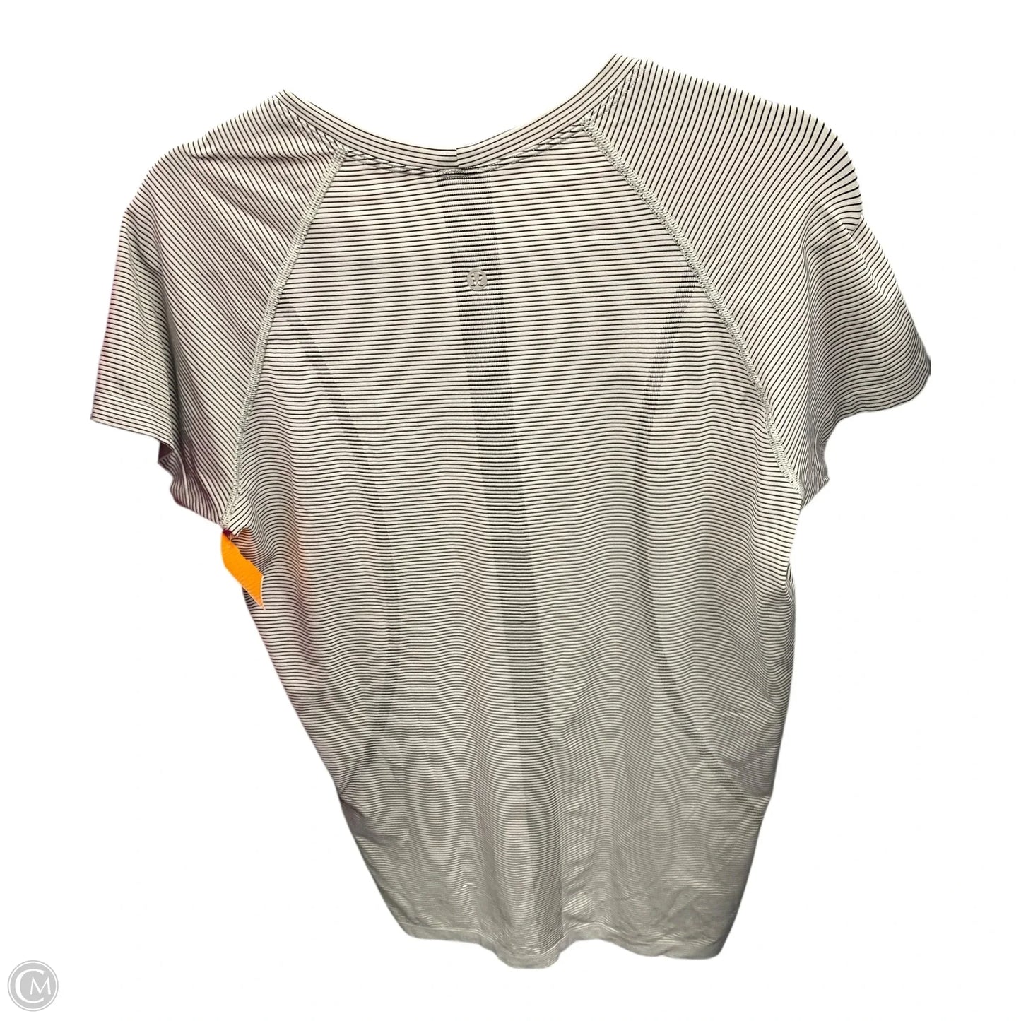 Athletic Top Short Sleeve By Lululemon In Striped Pattern, Size: 14