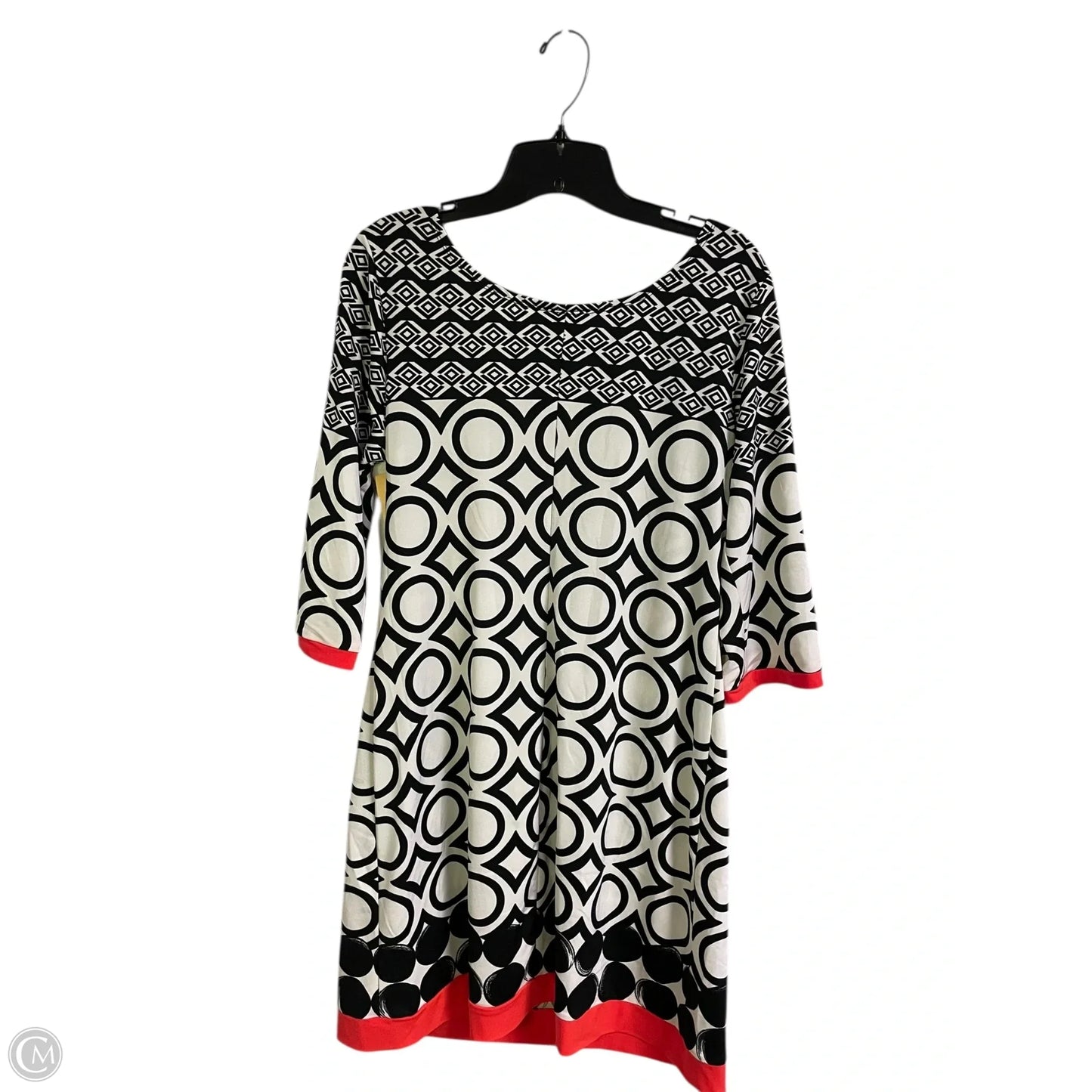Dress Casual Short By Ab Studio In Geometric Pattern, Size: L