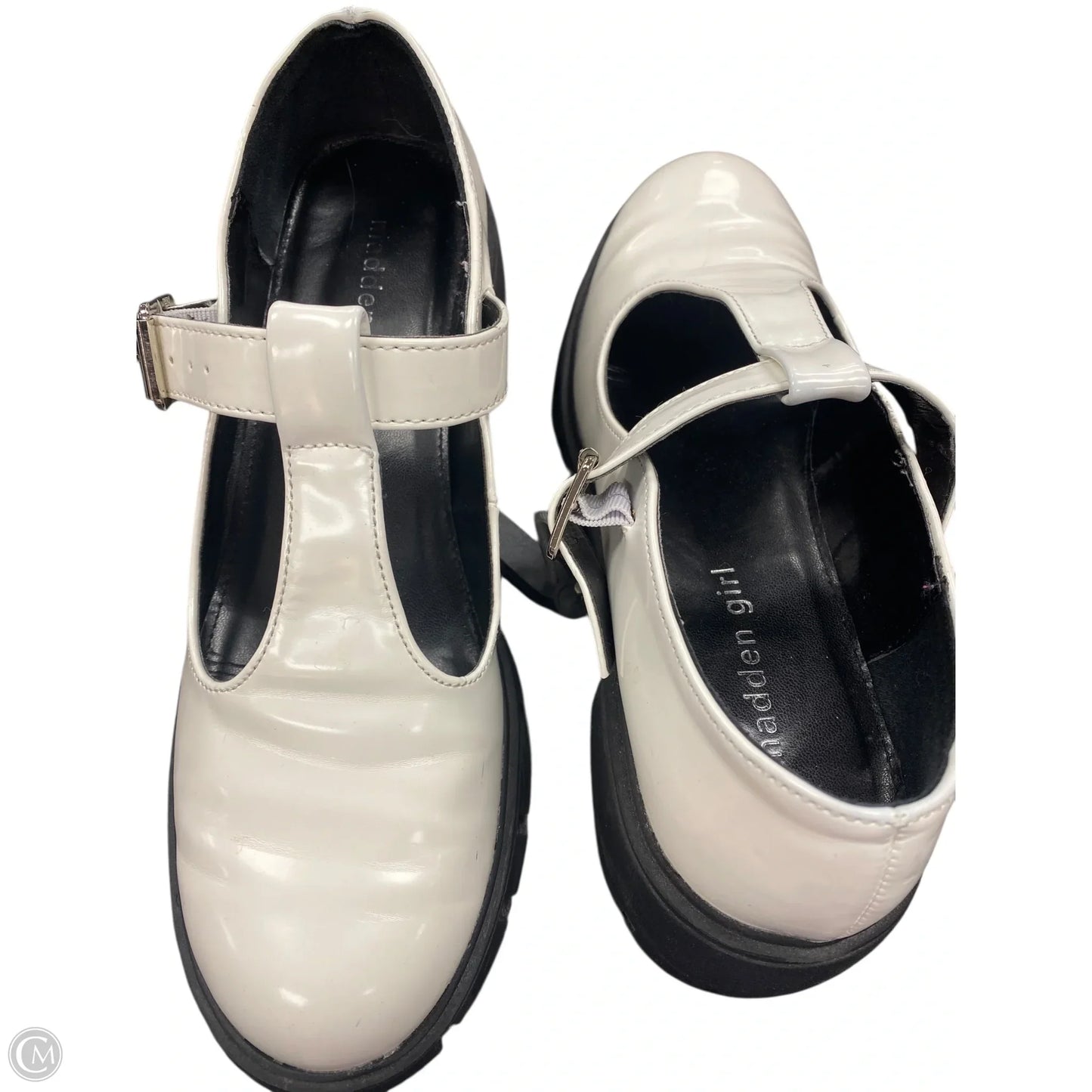 Shoes Heels Block By Madden Girl In Black & White, Size: 9