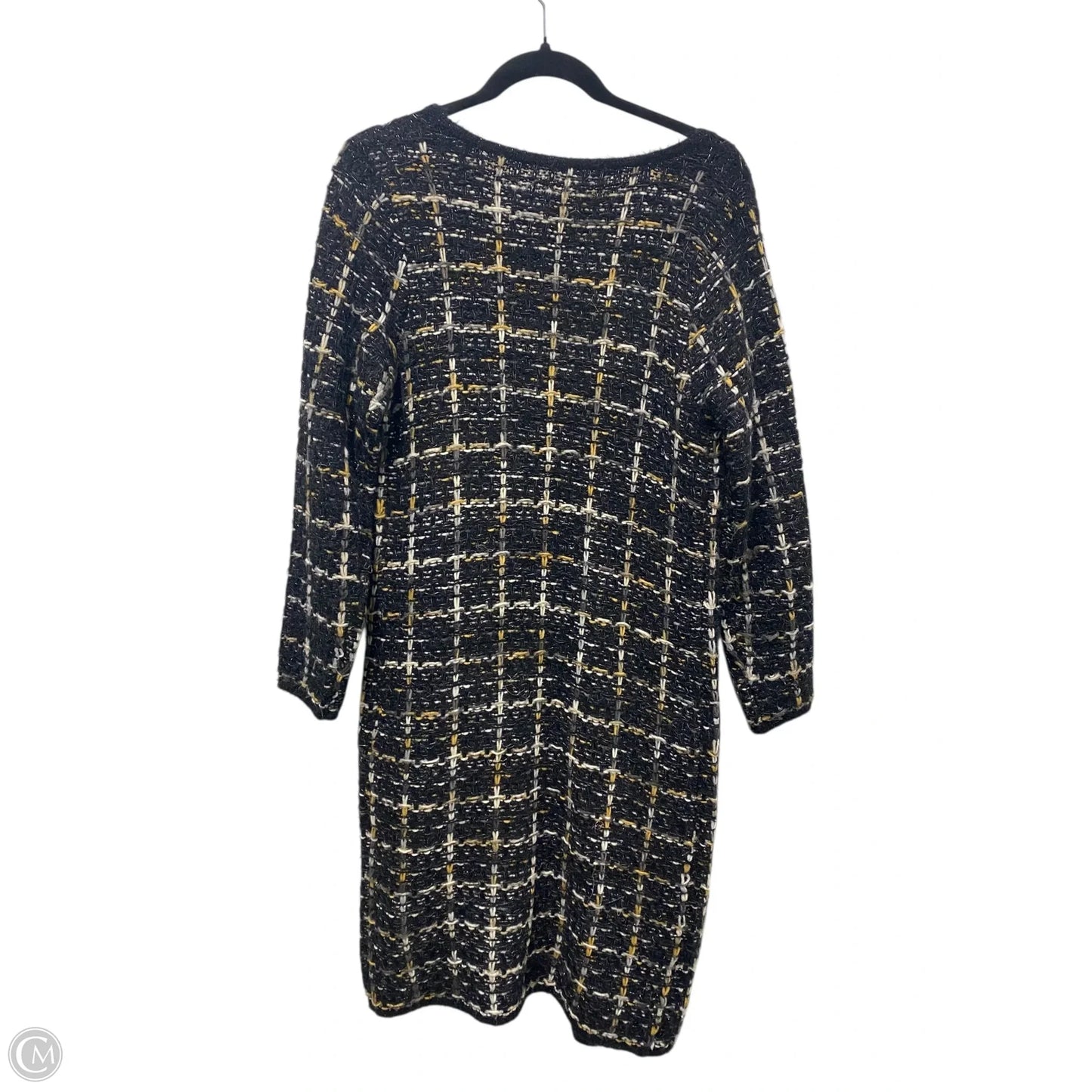 Sweater Cardigan By Clothes Mentor In Black & Brown, Size: M