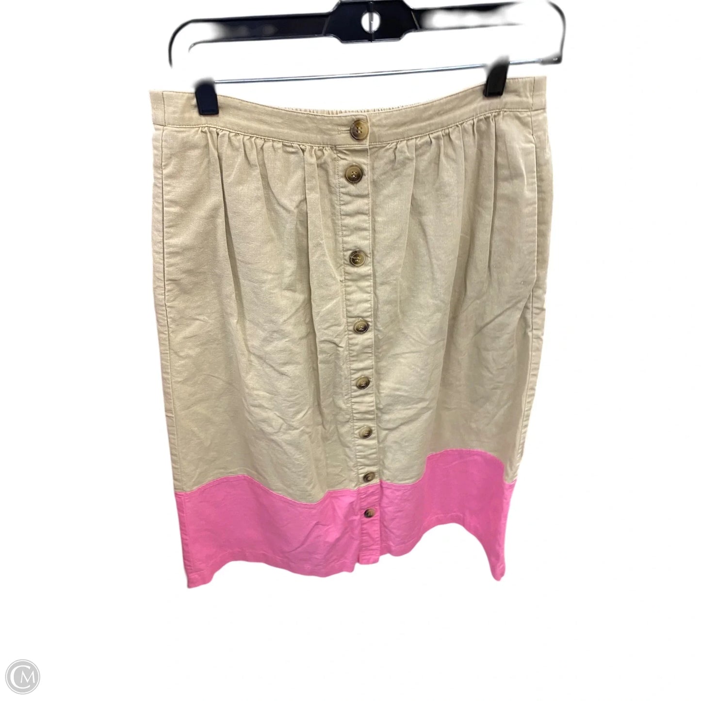 Skirt Midi By J. Crew In Pink & Tan, Size: S