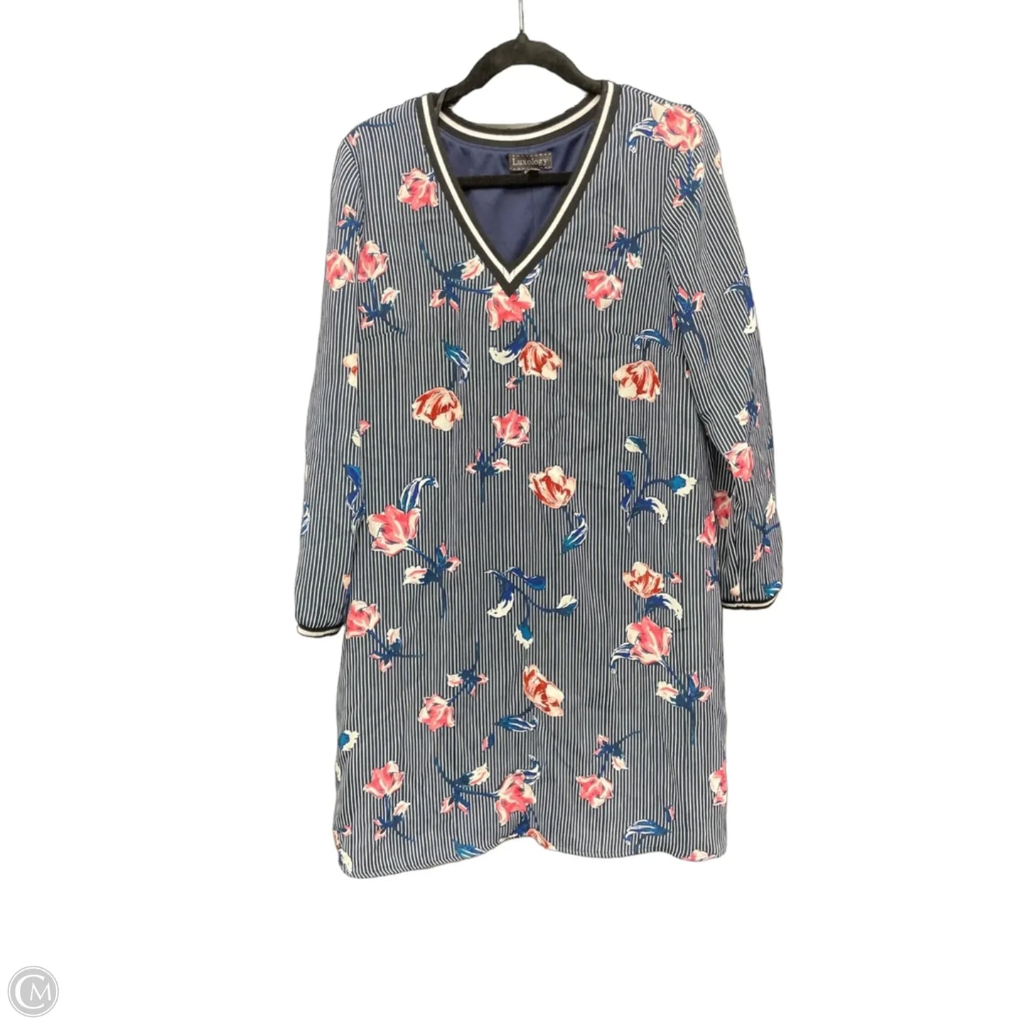 Dress Casual Short By Luxology In Blue & Pink, Size: S