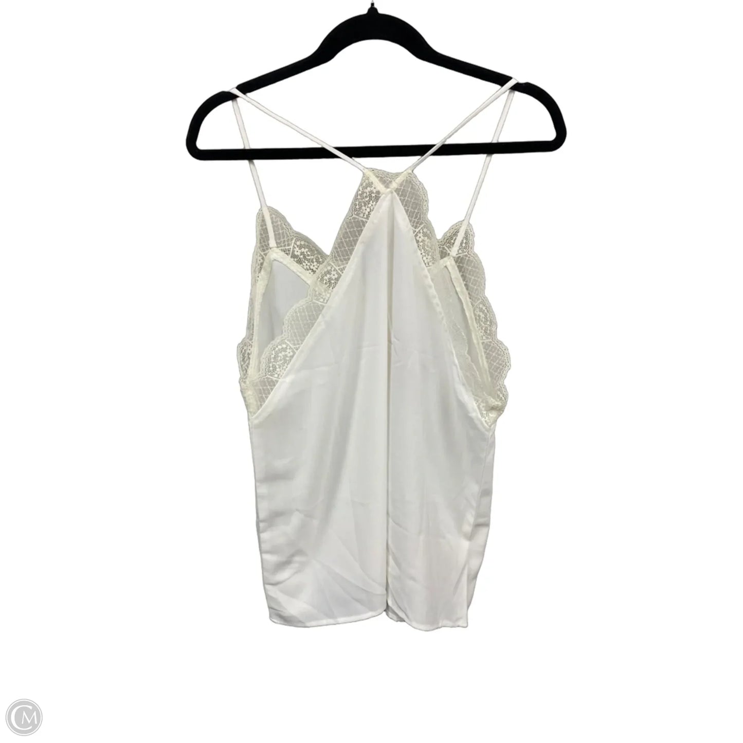 Blouse Sleeveless By Bibi In White, Size: L